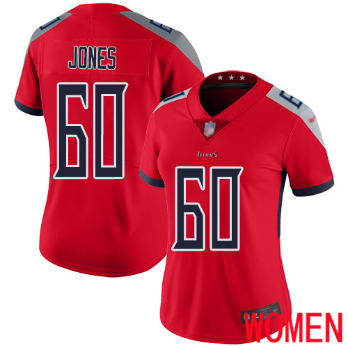 Tennessee Titans Limited Red Women Ben Jones Jersey NFL Football #60 Inverted Legend->women nfl jersey->Women Jersey